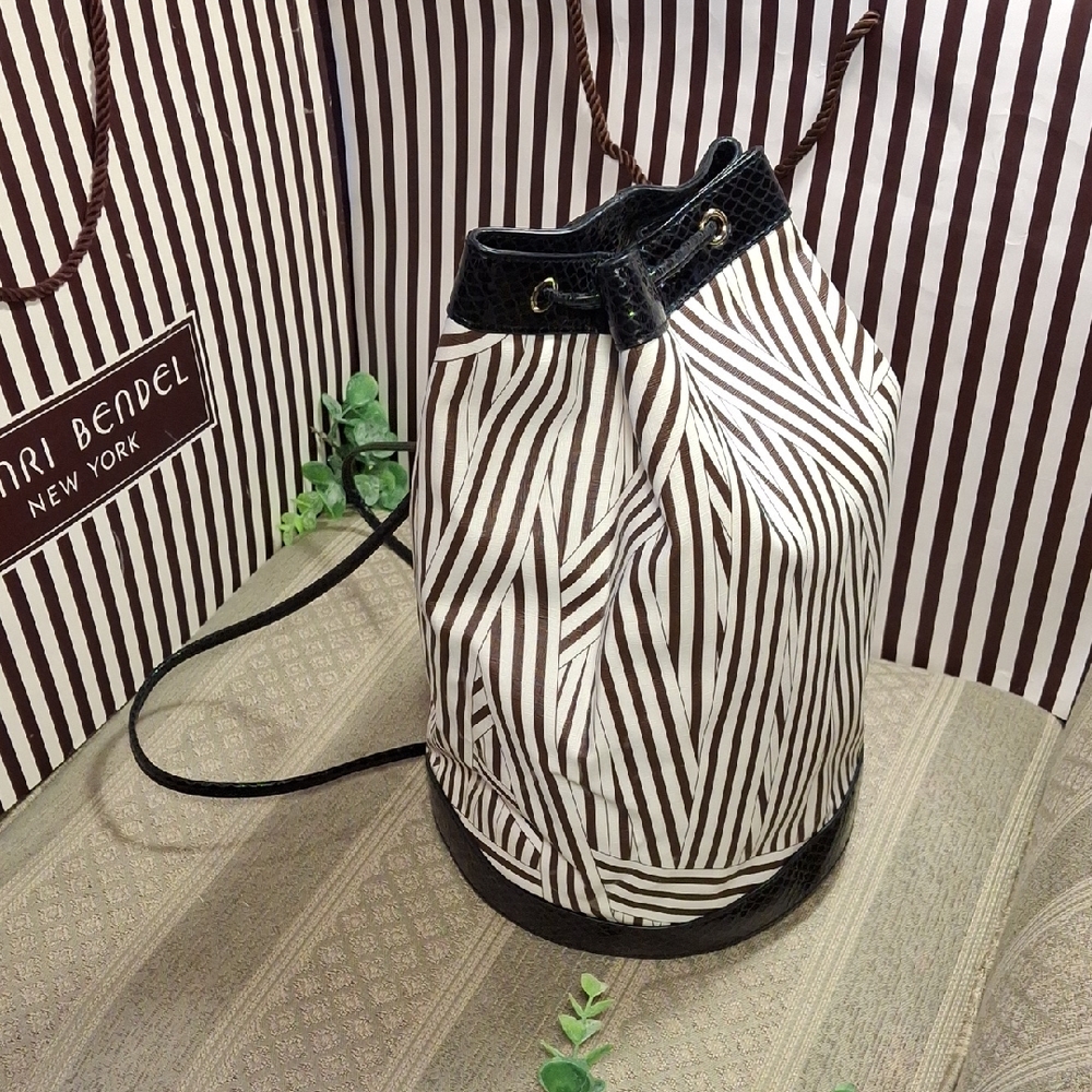 Henri Bendel Disturbed Stripe Backpack Or Sling Bag